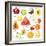 15 Bright Fruit Pieces-mart_m-Framed Art Print