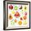 15 Bright Fruit Pieces-mart_m-Framed Art Print