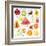 15 Bright Fruit Pieces-mart_m-Framed Art Print