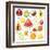 15 Bright Fruit Pieces-mart_m-Framed Art Print