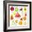 15 Bright Fruit Pieces-mart_m-Framed Art Print