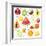 15 Bright Fruit Pieces-mart_m-Framed Art Print