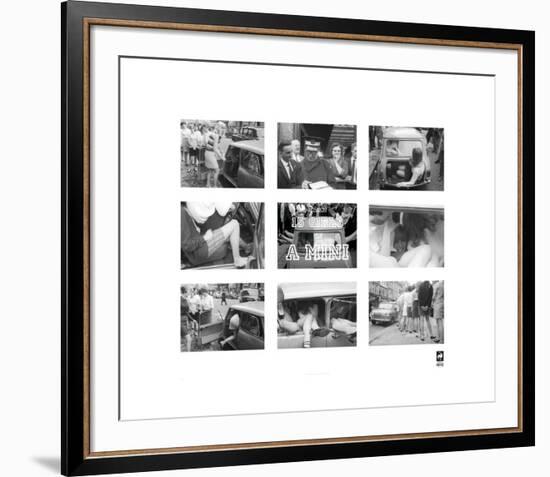 15 Girls In A Mini-British Pathe -Framed Premium Giclee Print