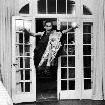 15 Year Old Girl Making A Flying Entrance Into A Party For 15 Year Olds Photographic Print By Yale Joel Art Com