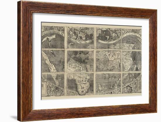 1507 Waldseemuller Very Hi Res XL-Vintage Lavoie-Framed Giclee Print