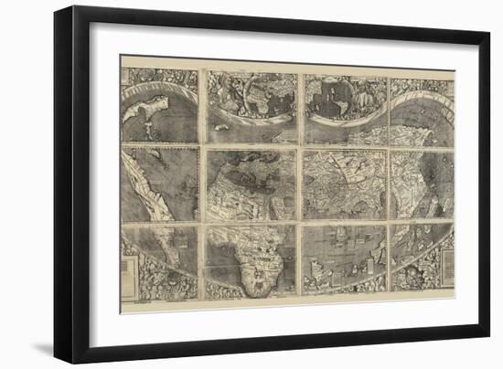 1507 Waldseemuller Very Hi Res XL-Vintage Lavoie-Framed Giclee Print