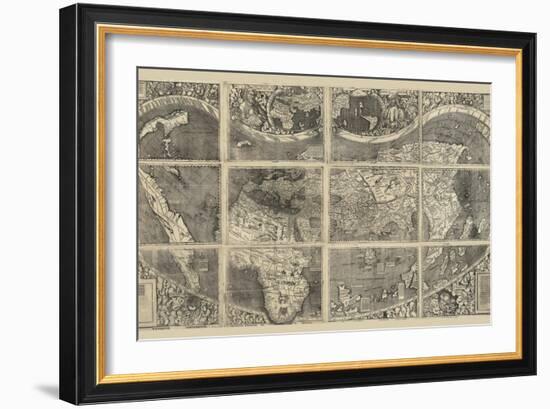 1507 Waldseemuller Very Hi Res XL-Vintage Lavoie-Framed Giclee Print