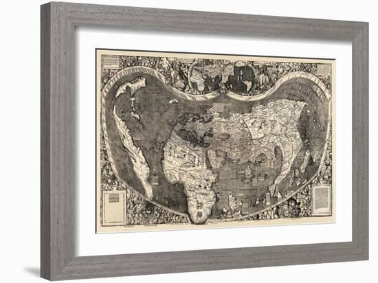 1507, World, First Map of America-null-Framed Giclee Print
