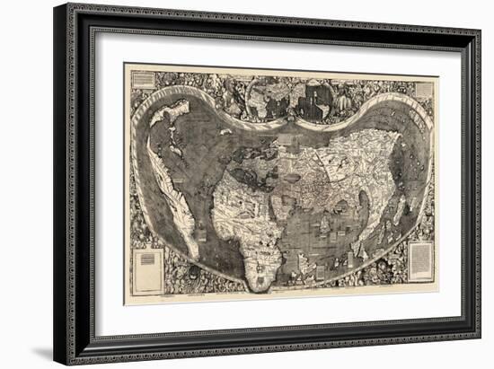 1507, World, First Map of America-null-Framed Giclee Print