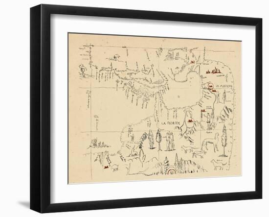 1542, Florida, Gulf of Mexico and Carribean-null-Framed Giclee Print