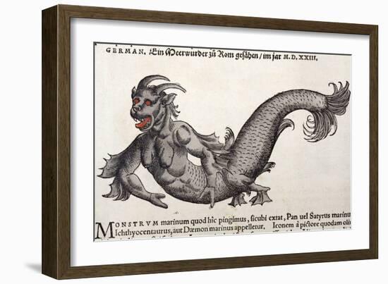 1560 Gesner Mermaid Sea Monster-Paul Stewart-Framed Photographic Print