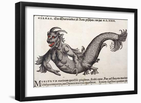 1560 Gesner Mermaid Sea Monster-Paul Stewart-Framed Photographic Print