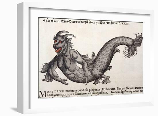 1560 Gesner Mermaid Sea Monster-Paul Stewart-Framed Photographic Print