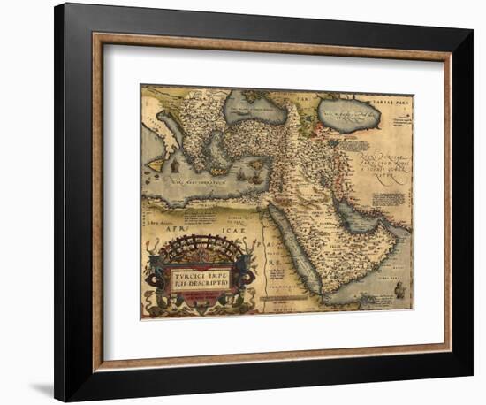 1570 Map of Asia Minor, Then the Ottoman Empire, from Abraham Ortelius' Atlas-null-Framed Art Print