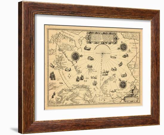 1598, Greenland, Finland, Iceland, Norway, Russia, Sweden, North Pole, Arctic Ocean-null-Framed Giclee Print