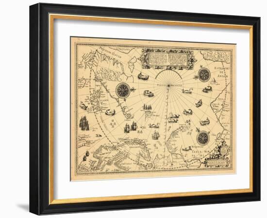 1598, Greenland, Finland, Iceland, Norway, Russia, Sweden, North Pole, Arctic Ocean-null-Framed Giclee Print