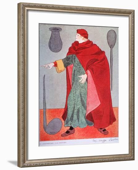 15th Century Apothecary Costume-Warja Honegger-Lavater-Framed Art Print