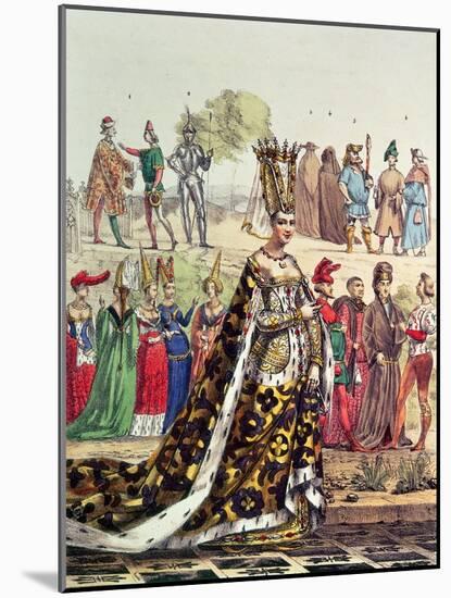 15th Century Fashion on Nobles from the Court of Charles VI of France (1380-1422)-null-Mounted Giclee Print