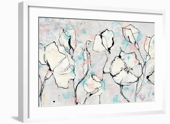 16 Again Blush Turquoise-Kellie Day-Framed Art Print