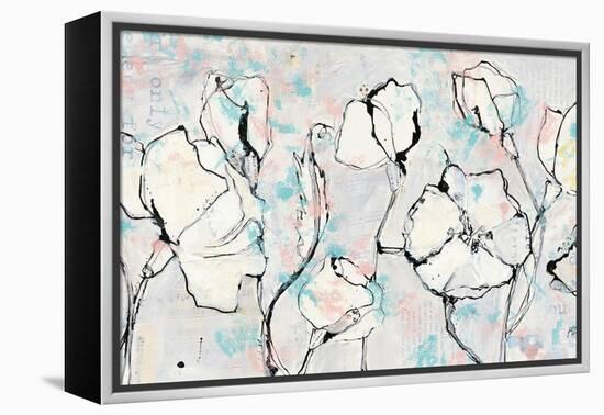 16 Again Blush Turquoise-Kellie Day-Framed Stretched Canvas