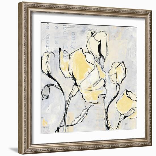 16 Again II with Yellow-Kellie Day-Framed Art Print