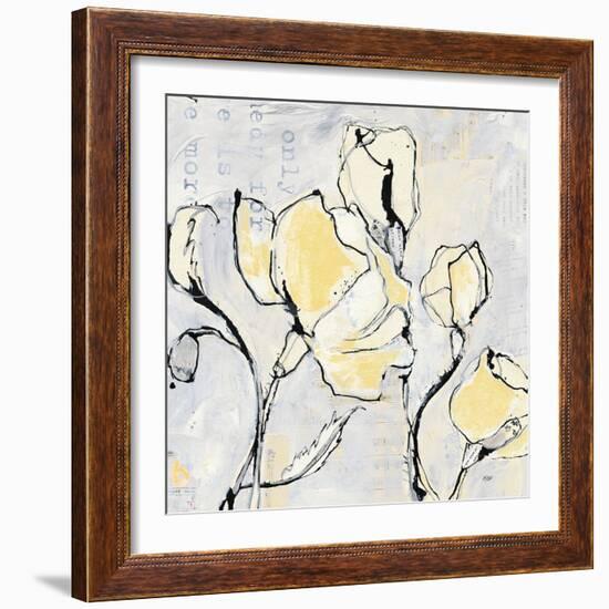 16 Again II with Yellow-Kellie Day-Framed Art Print