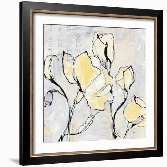 16 Again II with Yellow-Kellie Day-Framed Art Print