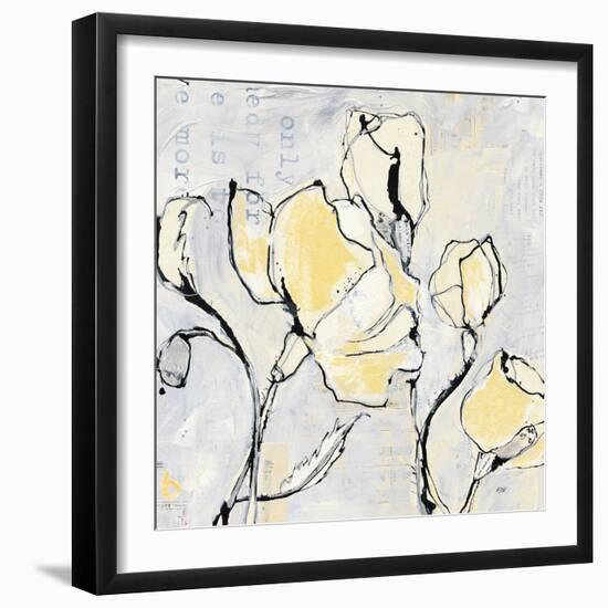 16 Again II with Yellow-Kellie Day-Framed Art Print