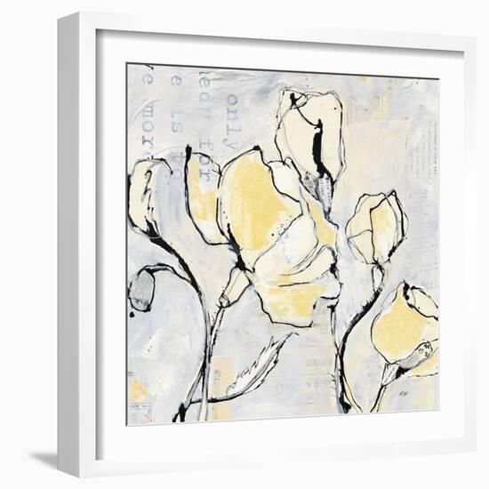 16 Again II with Yellow-Kellie Day-Framed Art Print