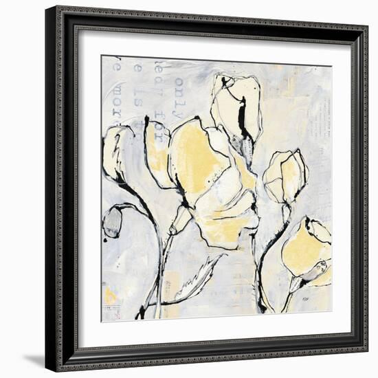 16 Again II with Yellow-Kellie Day-Framed Art Print