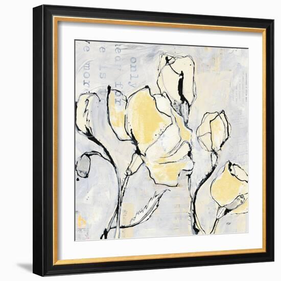 16 Again II with Yellow-Kellie Day-Framed Art Print