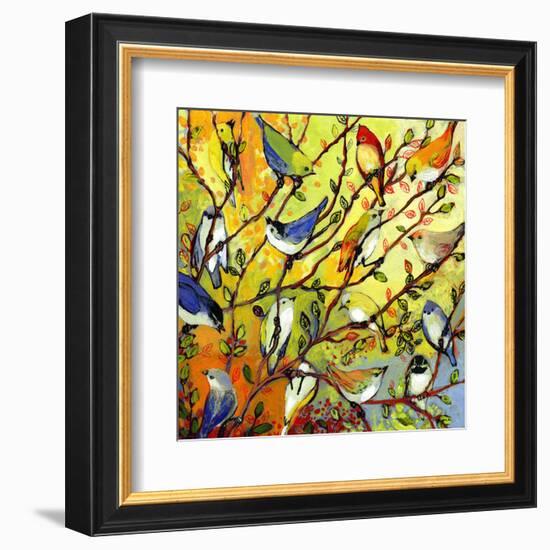 16 Birds-Jennifer Lommers-Framed Art Print