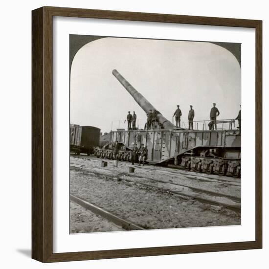 16 Inch Railway Gun Which Pulverised the Hindenburg Line, World War I, France, 1917-1918-null-Framed Photographic Print