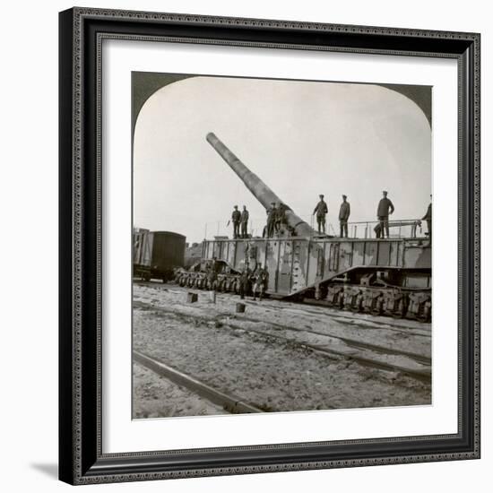 16 Inch Railway Gun Which Pulverised the Hindenburg Line, World War I, France, 1917-1918-null-Framed Photographic Print