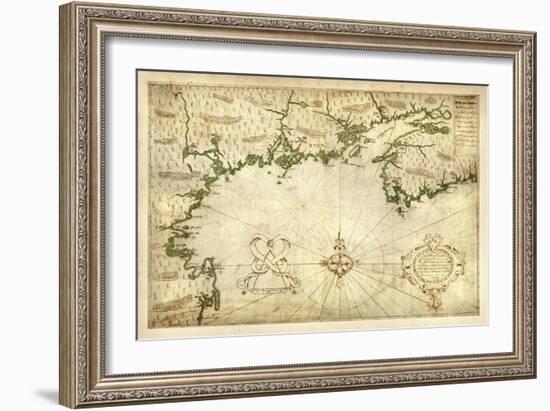 1607, Nova Scotia, Maine, Massachusetts, New Hampshire, North America, Cape Cod to Nova Scotia-null-Framed Giclee Print