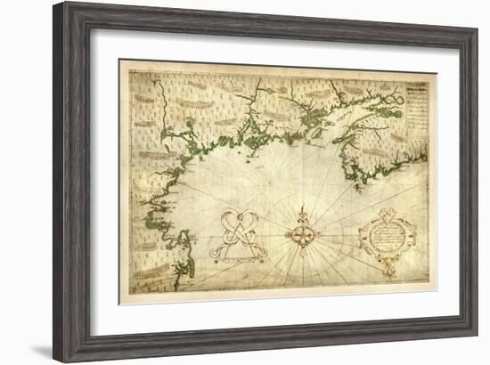 1607, Nova Scotia, Maine, Massachusetts, New Hampshire, North America, Cape Cod to Nova Scotia-null-Framed Giclee Print