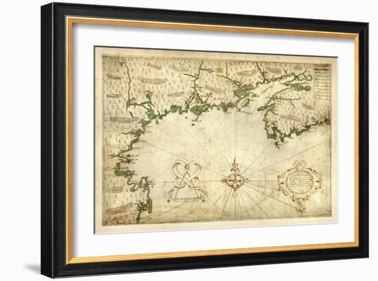 1607, Nova Scotia, Maine, Massachusetts, New Hampshire, North America, Cape Cod to Nova Scotia-null-Framed Giclee Print