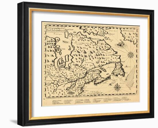 1613, Ontario, Nova Scotia, Newfoundland and Labrador, New Brunswick, Quebec, Prince Edward Island-null-Framed Giclee Print