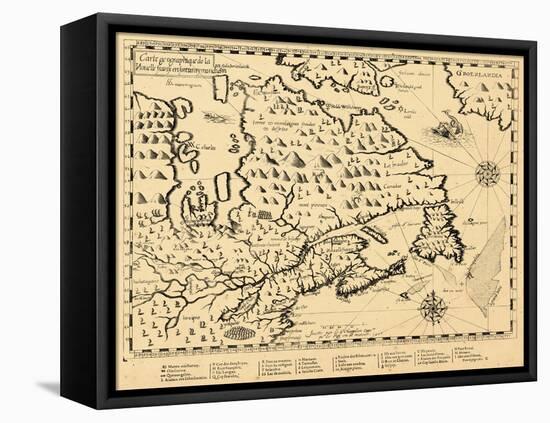 1613, Ontario, Nova Scotia, Newfoundland and Labrador, New Brunswick, Quebec, Prince Edward Island-null-Framed Premier Image Canvas