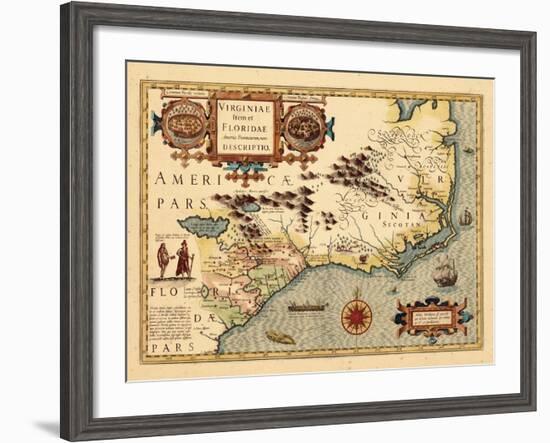 1619, South Carolina, North Carolina, Florida, Georgia, Virginia-null-Framed Giclee Print