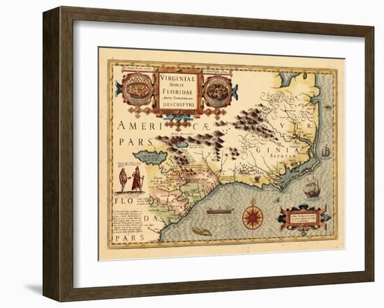 1619, South Carolina, North Carolina, Florida, Georgia, Virginia-null-Framed Giclee Print