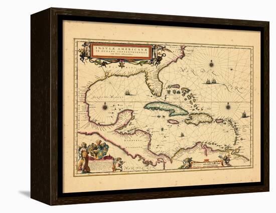 1635, West Indies, Central America-null-Framed Premier Image Canvas