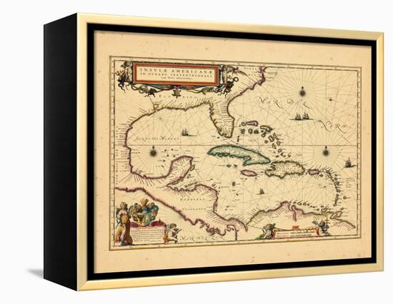 1635, West Indies, Central America-null-Framed Premier Image Canvas