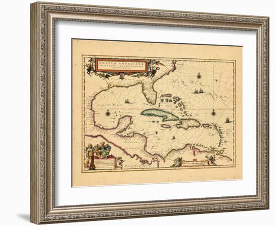 1635, West Indies, Central America-null-Framed Giclee Print