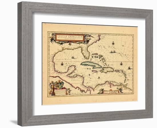 1635, West Indies, Central America-null-Framed Giclee Print