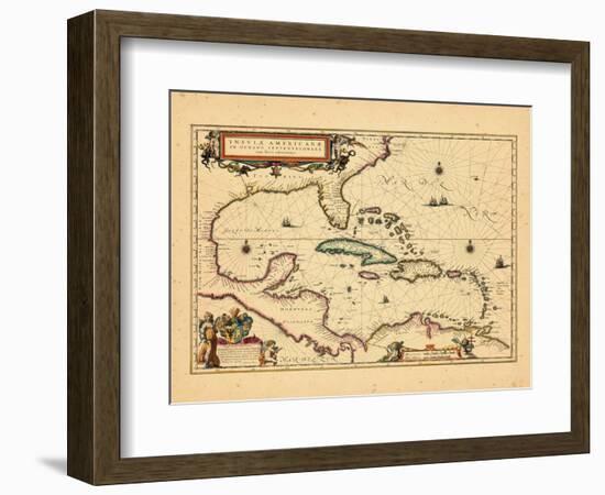 1635, West Indies, Central America-null-Framed Premium Giclee Print