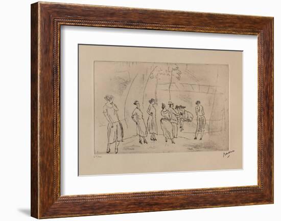 164 - Dans un square-Jules Pascin-Framed Limited Edition