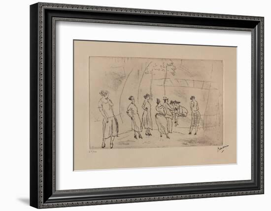 164 - Dans un square-Jules Pascin-Framed Limited Edition