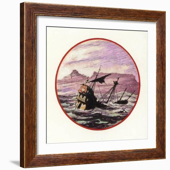 1647, the Wreck of the Dutch East Indiaman, Harlem, in Table Bay-Pat Nicolle-Framed Giclee Print