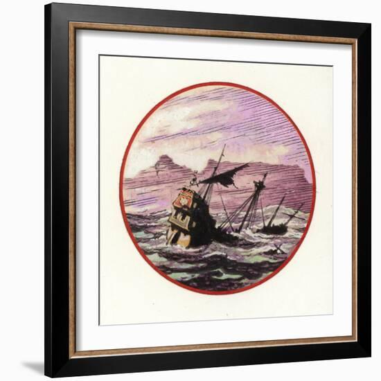 1647, the Wreck of the Dutch East Indiaman, Harlem, in Table Bay-Pat Nicolle-Framed Giclee Print